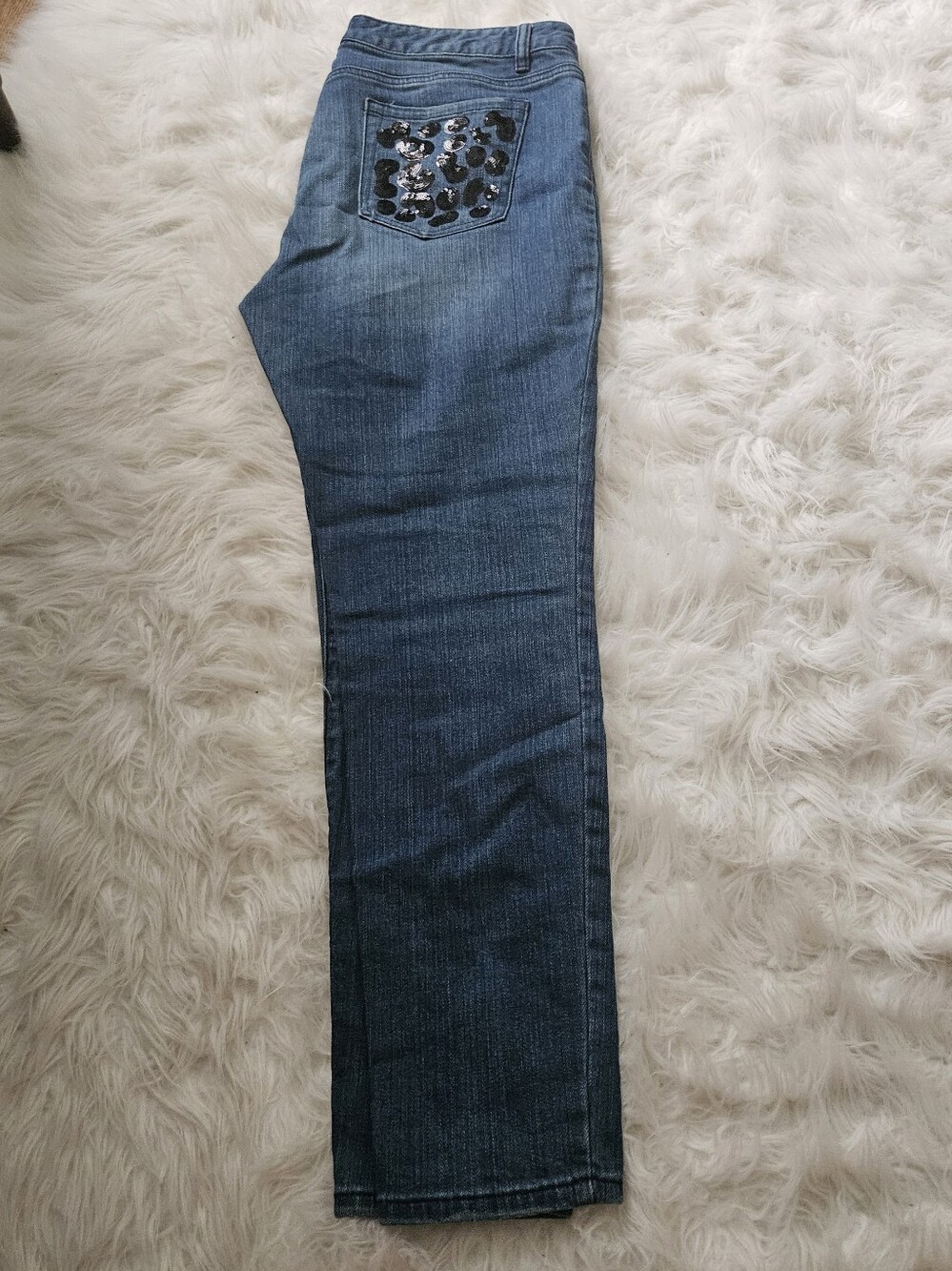 Michael Kors Light Blue Denim Jeans with White Logo, Size 14